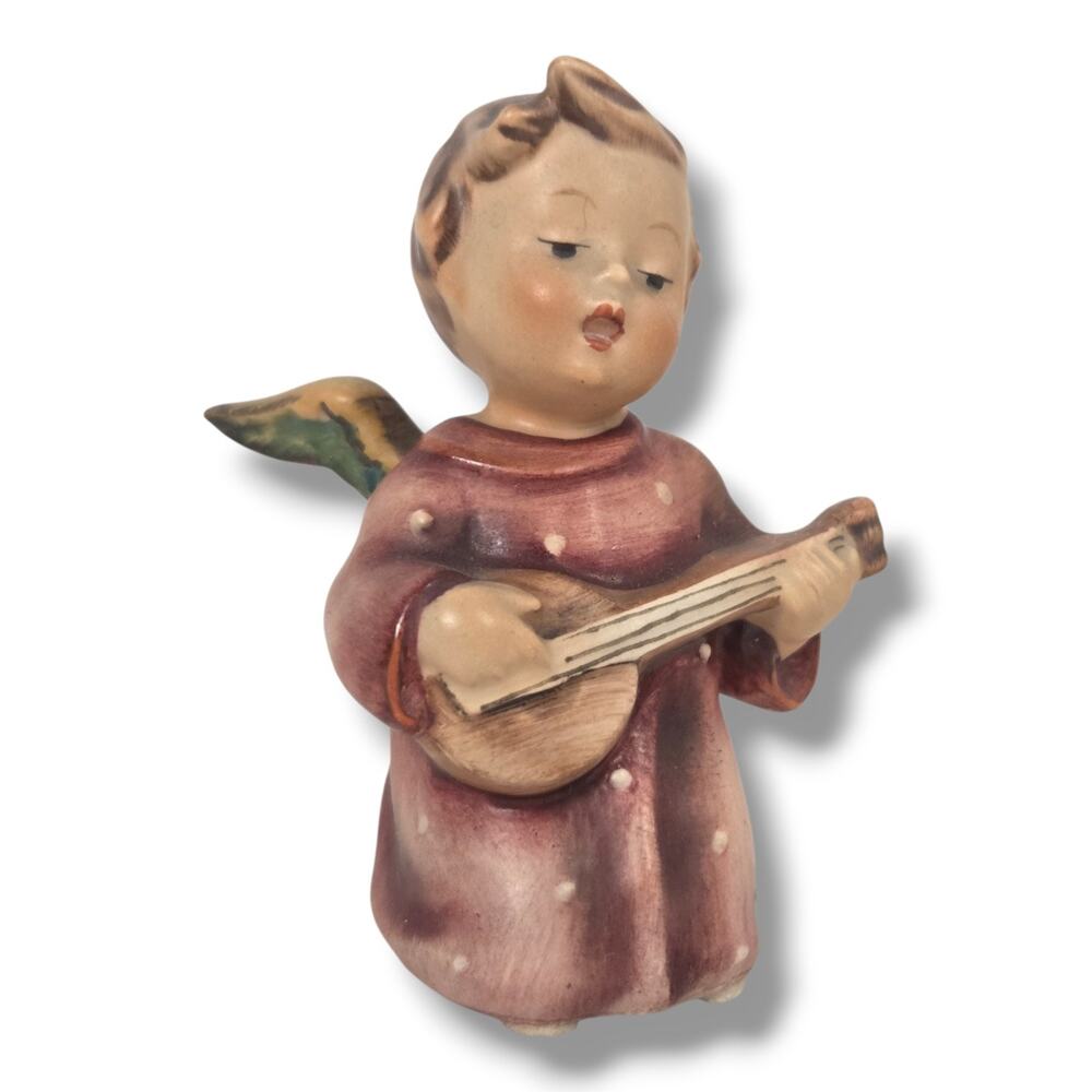 Vintage Hummel Goebel Angel Serenade 3" 214D TMK3 Western Germany Nativity